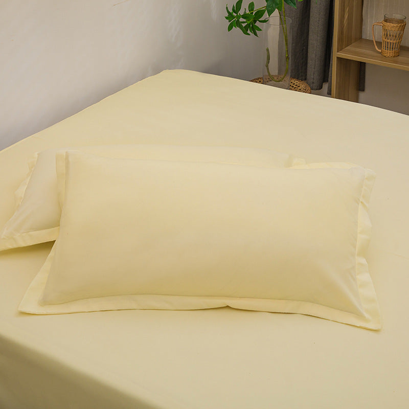 Pure Color Washed Cotton Pillowcase Single Pillowcase