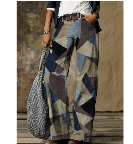 Plus Size Women's Casual Pants Thin Wide Leg Pants