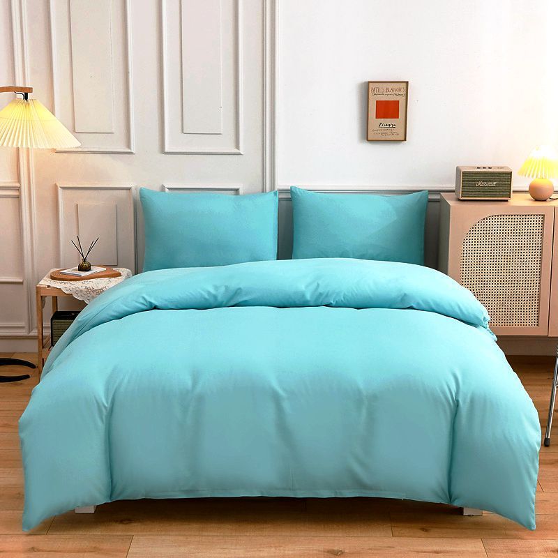 Pure Color Double-sided Four-piece Bedding Set