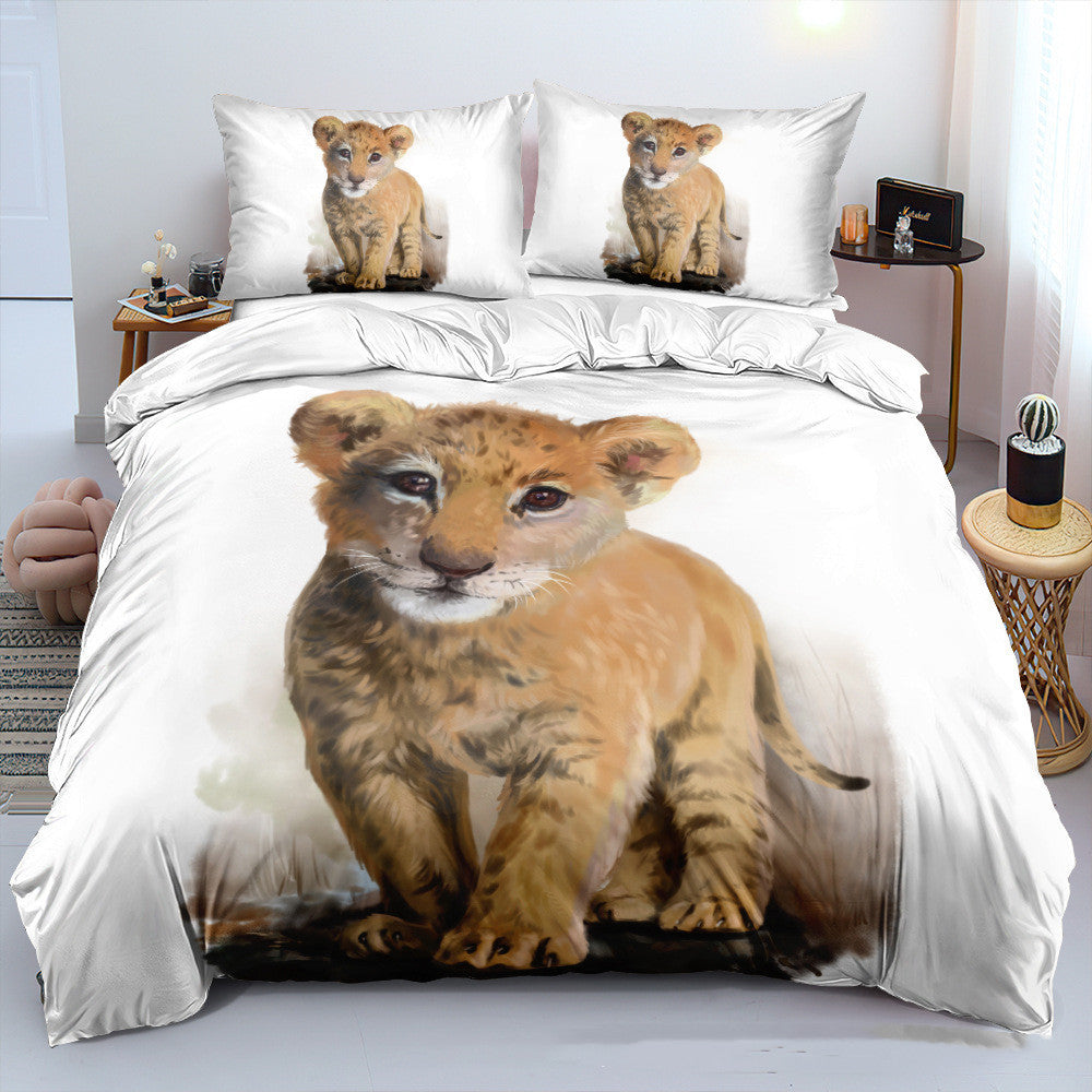 New Digital Lion Bedding Set