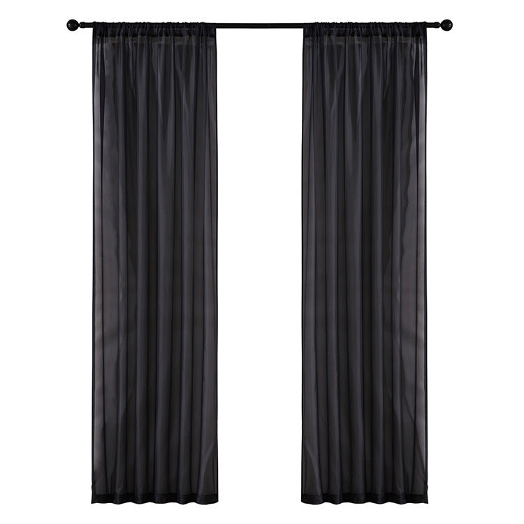 Factory Direct Sales Finished Window Screen Curtain Terylene Solid Color Window Screen Hot-selling