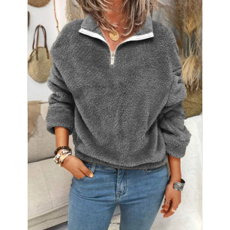 Women's New Style Coat And Sweater Women Plus Velvet Double-Sided Fleece Jacket Women