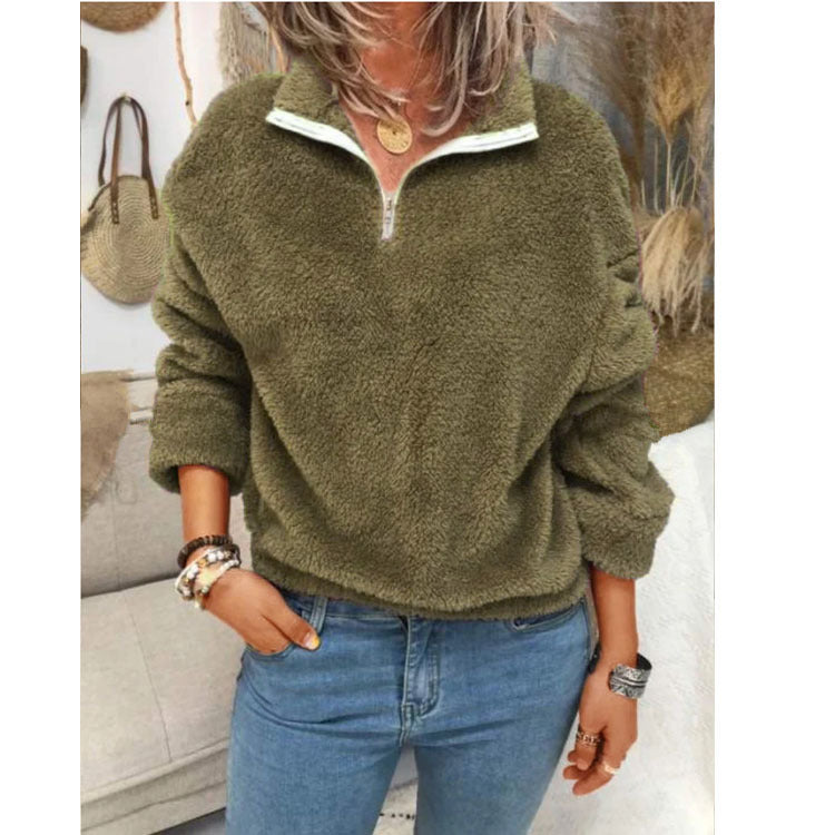 Women's New Style Coat And Sweater Women Plus Velvet Double-Sided Fleece Jacket Women