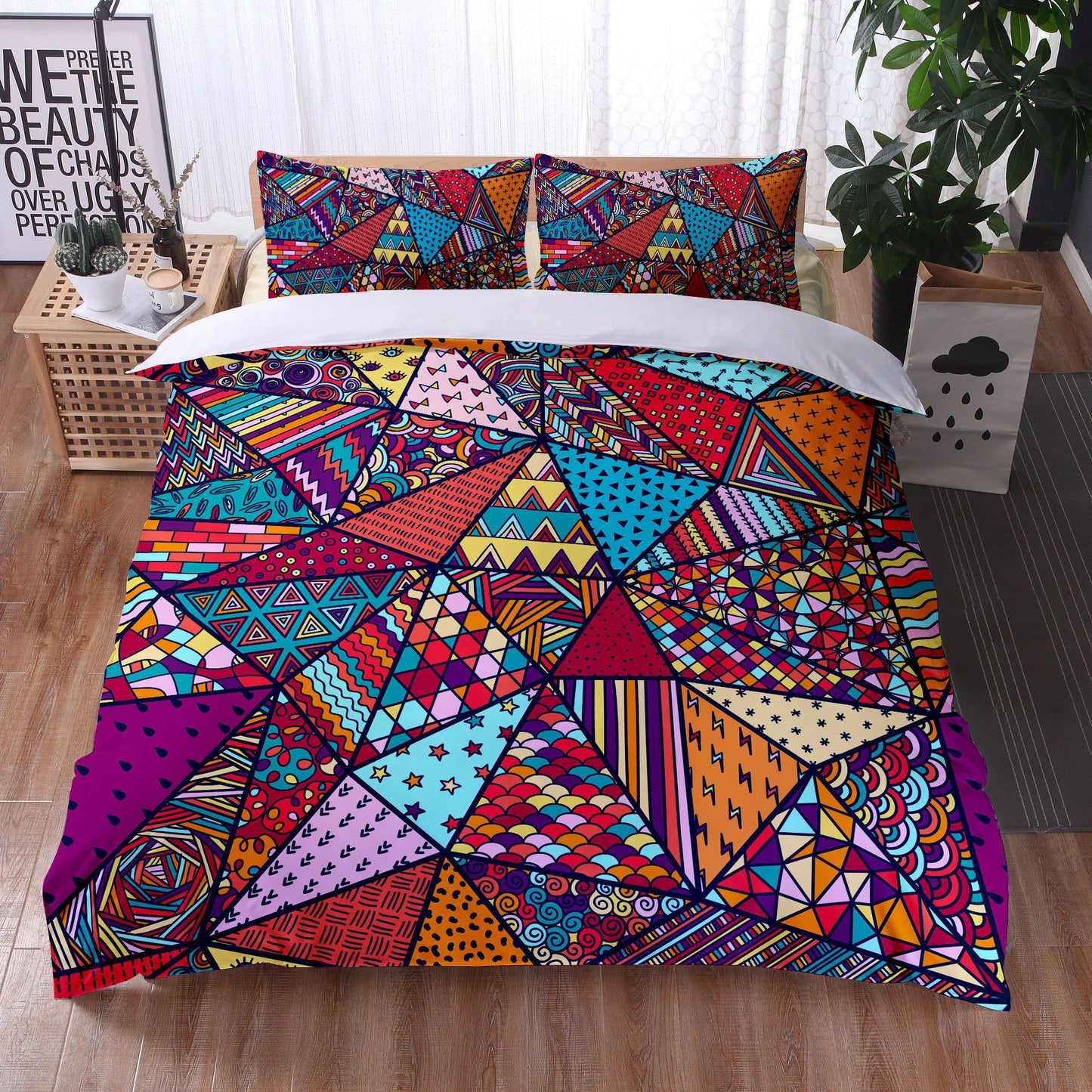 Mandala Bedding Quilt Cover Pillowcase Digital Printing Three-Piece Set