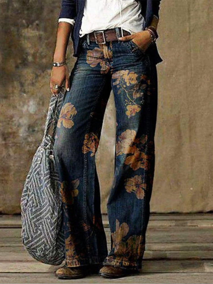 Plus Size Women's Casual Pants Thin Wide Leg Pants