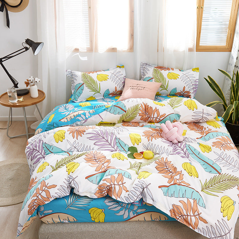Home Textile Sheets Four-piece Quilt Cover Apartment Dormitory Single