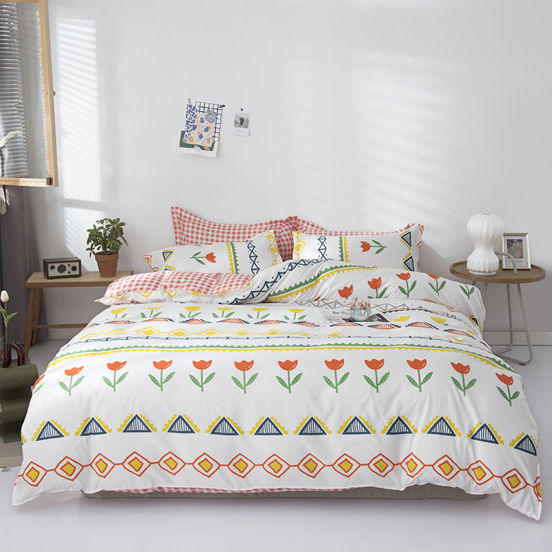 Home Textile Sheets Four-piece Quilt Cover Apartment Dormitory Single