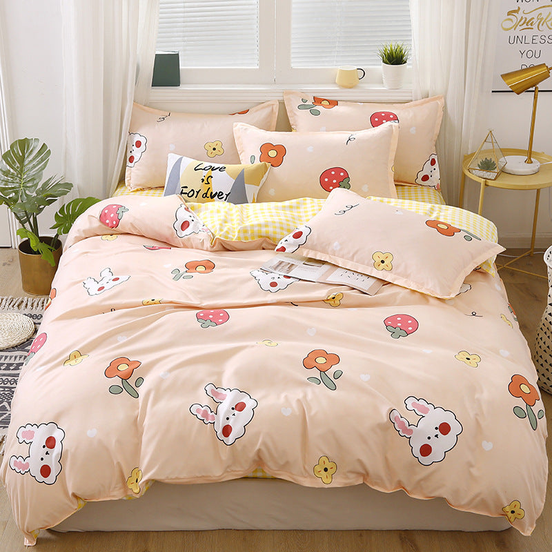 Home Textile Sheets Four-piece Quilt Cover Apartment Dormitory Single