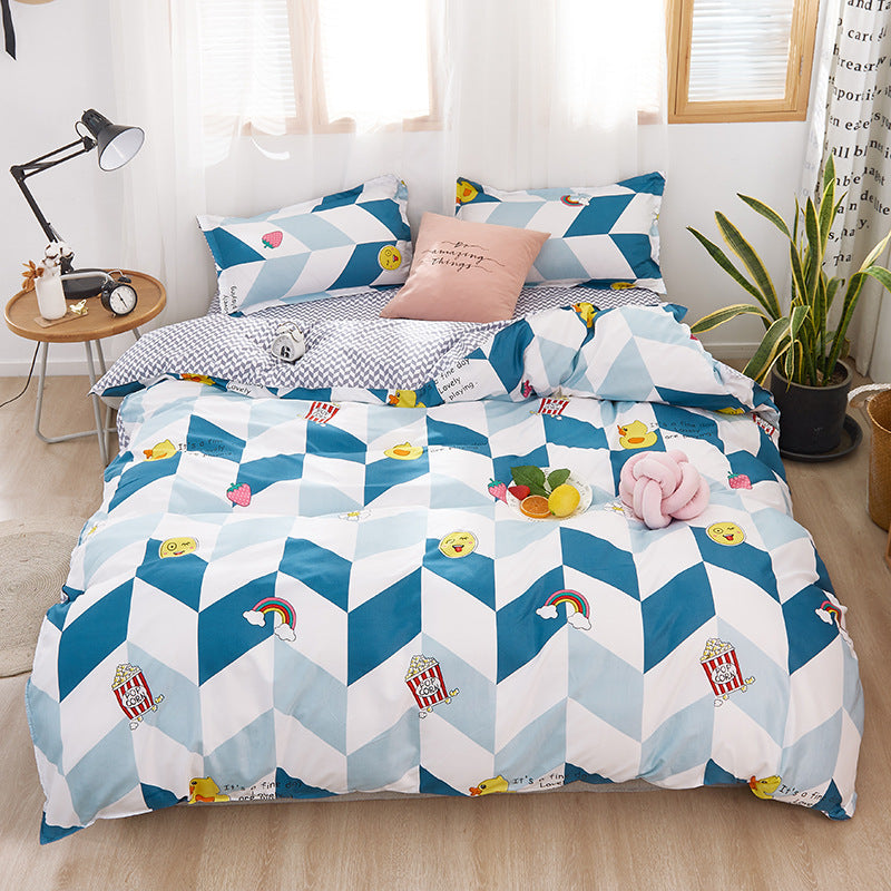 Home Textile Sheets Four-piece Quilt Cover Apartment Dormitory Single