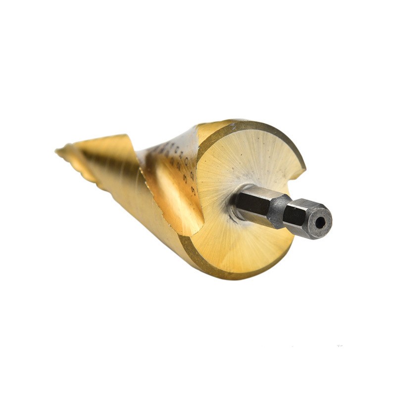 Titanium-plated Spiral Step Drill 4PC Set