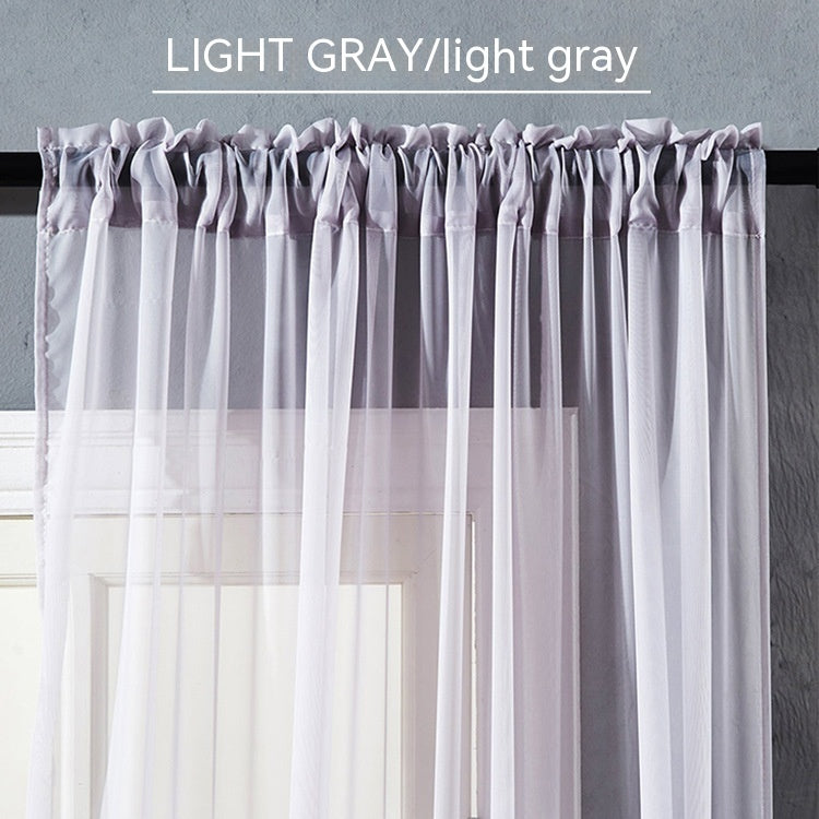 Factory Direct Sales Finished Window Screen Curtain Terylene Solid Color Window Screen Hot-selling