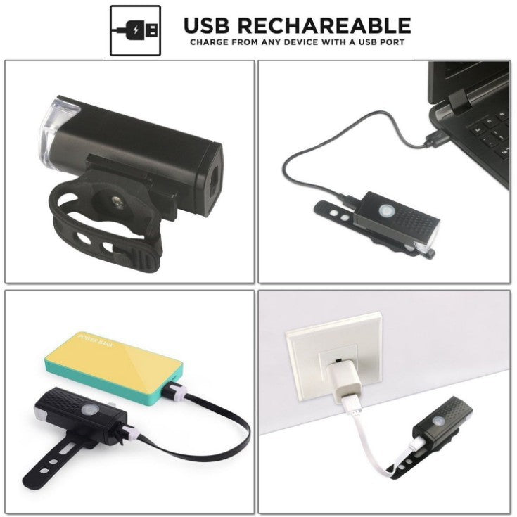 Bicycle headlight USB rechargeable