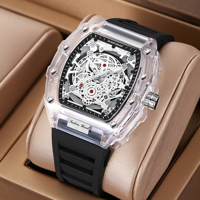 Wholesale Fashionable Transparent Mens Watches Waterproof Timepieces