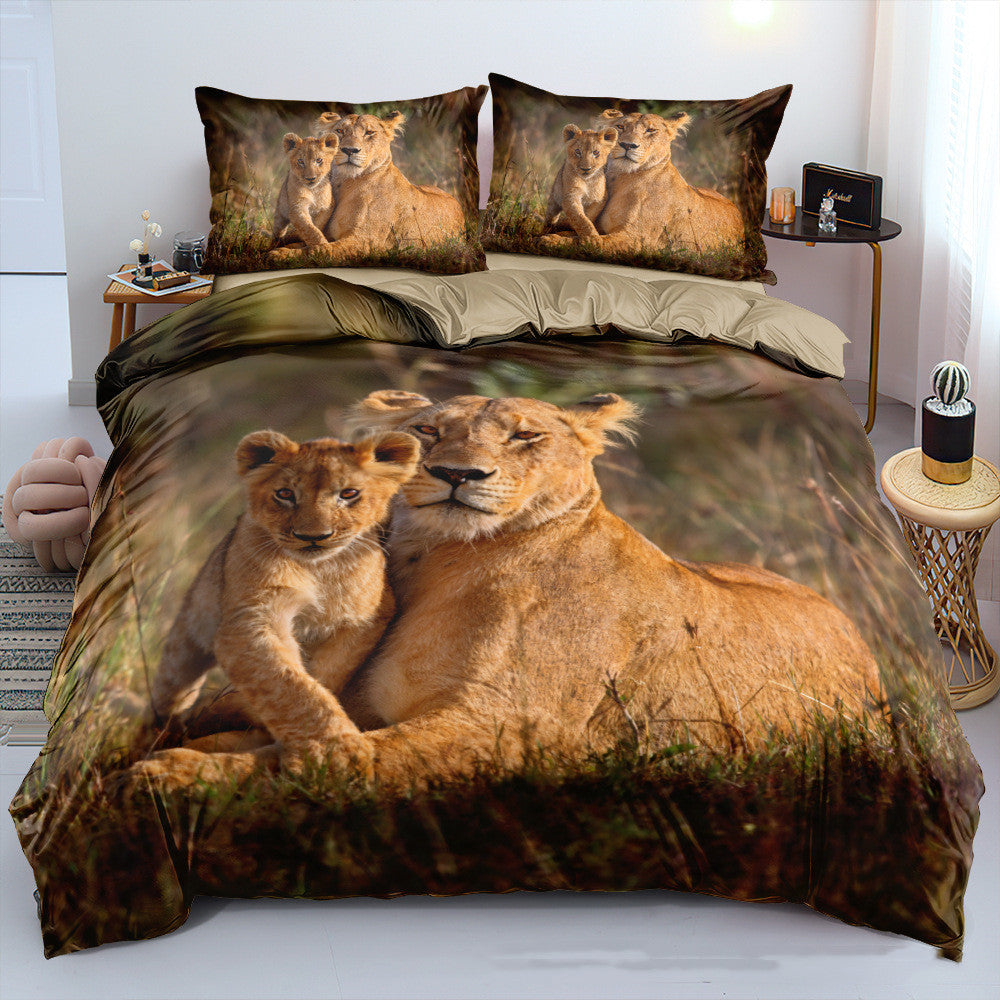 New Digital Lion Bedding Set