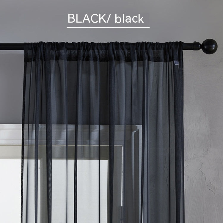 Factory Direct Sales Finished Window Screen Curtain Terylene Solid Color Window Screen Hot-selling