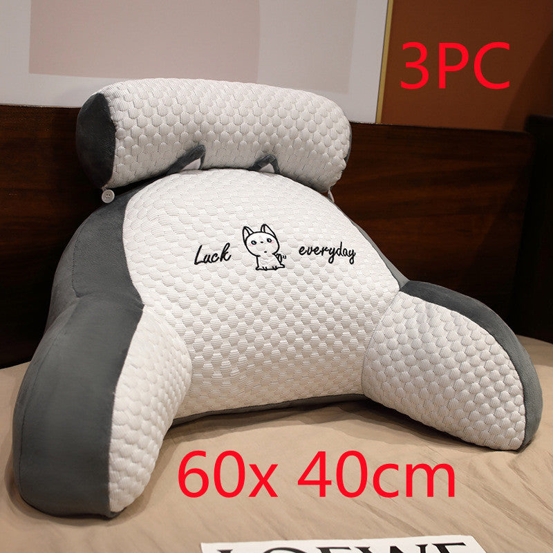 Sofa Fluffy Cushion Luncheon Pillow Triangle Reading Cushion Bedside Soft Large Backrest Lumbar Cushion Office Chair Cushion