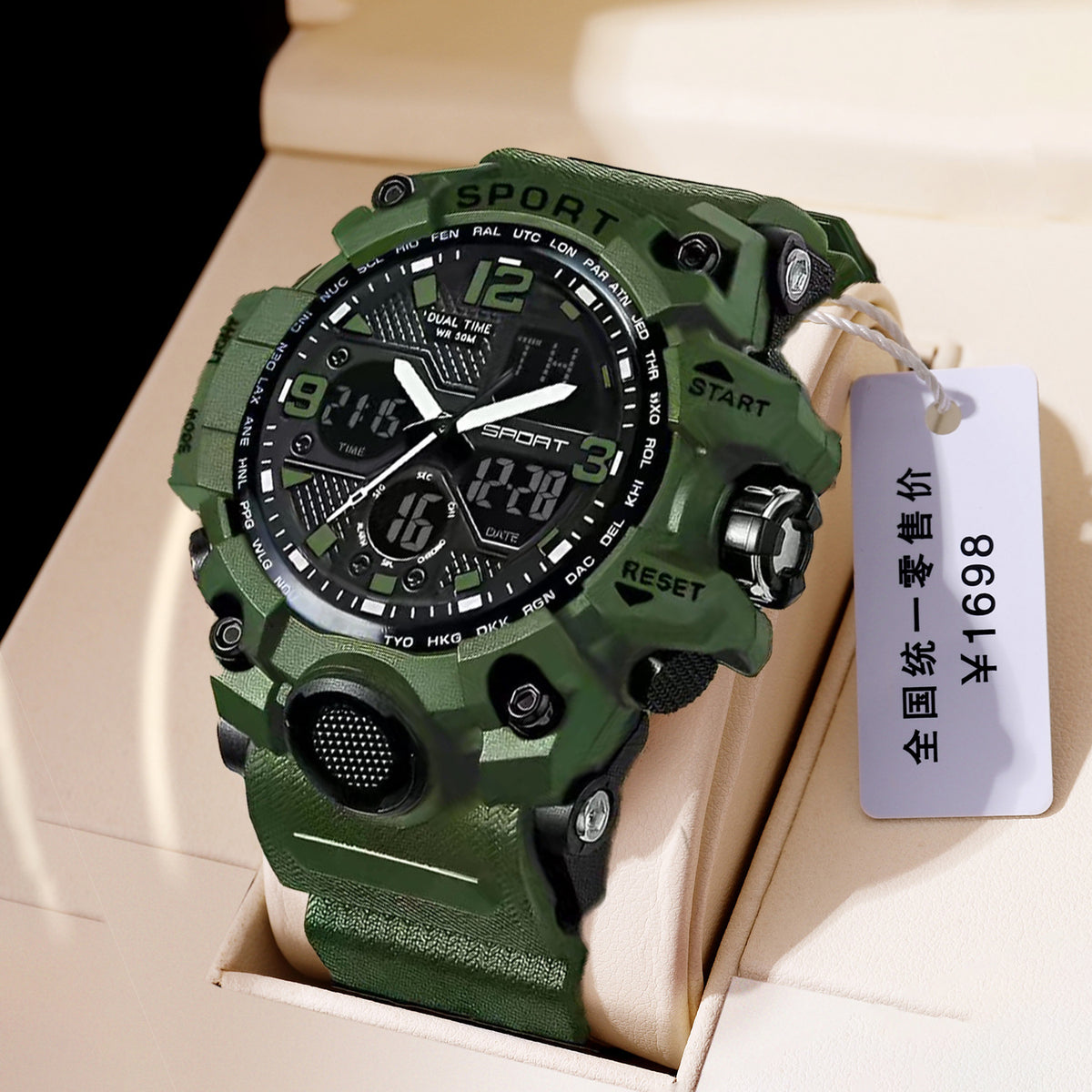 Foreign Trade Watch Black Technology Junior High School Student Trendy Sports Luminous Boys Cross-border Electronic Watch