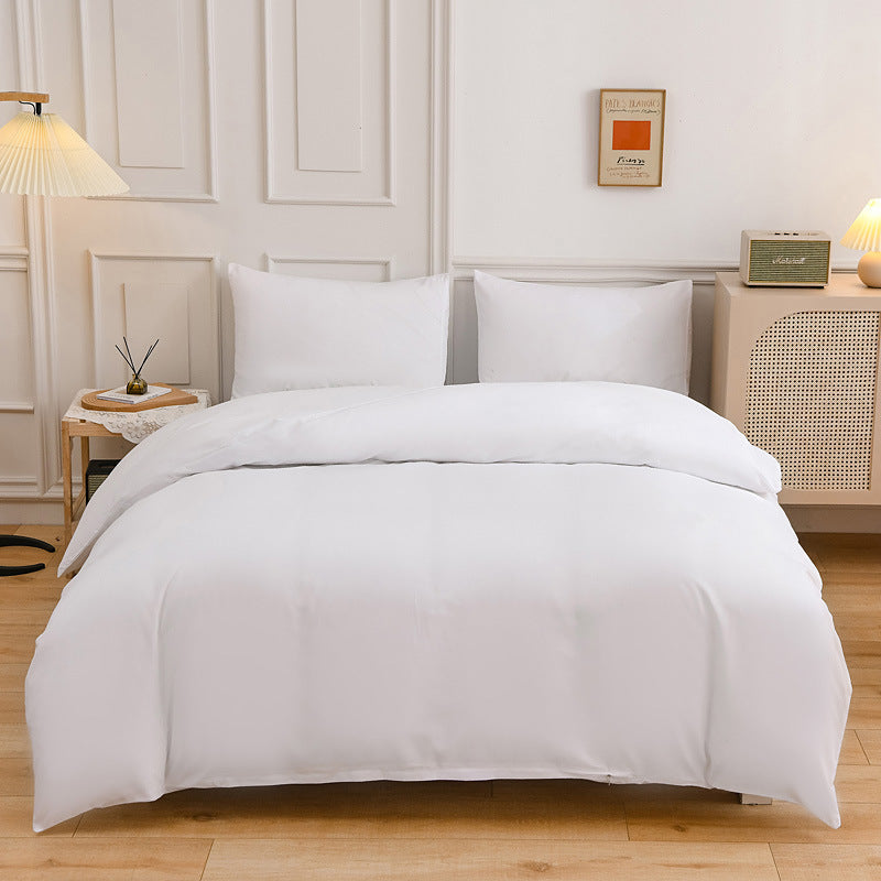 Pure Color Double-sided Four-piece Bedding Set