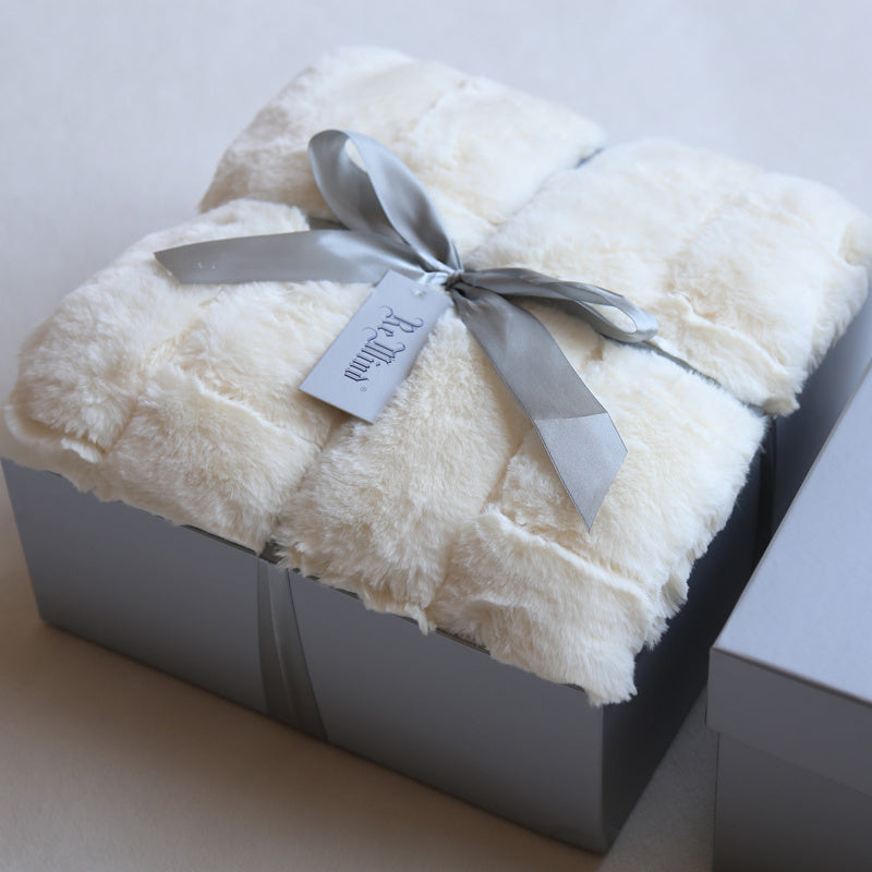 Thickened Double Layer Rabbit Hair Blanket Gift Box