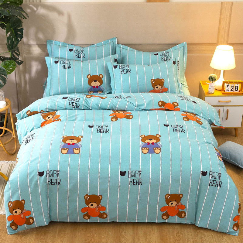 Cotton Winter Linen Quilt Cover Bedding Set