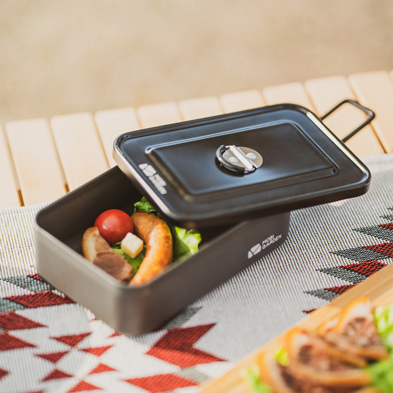 Aluminum Alloy Single Lunch Box Outdoor Camping Lunch Box