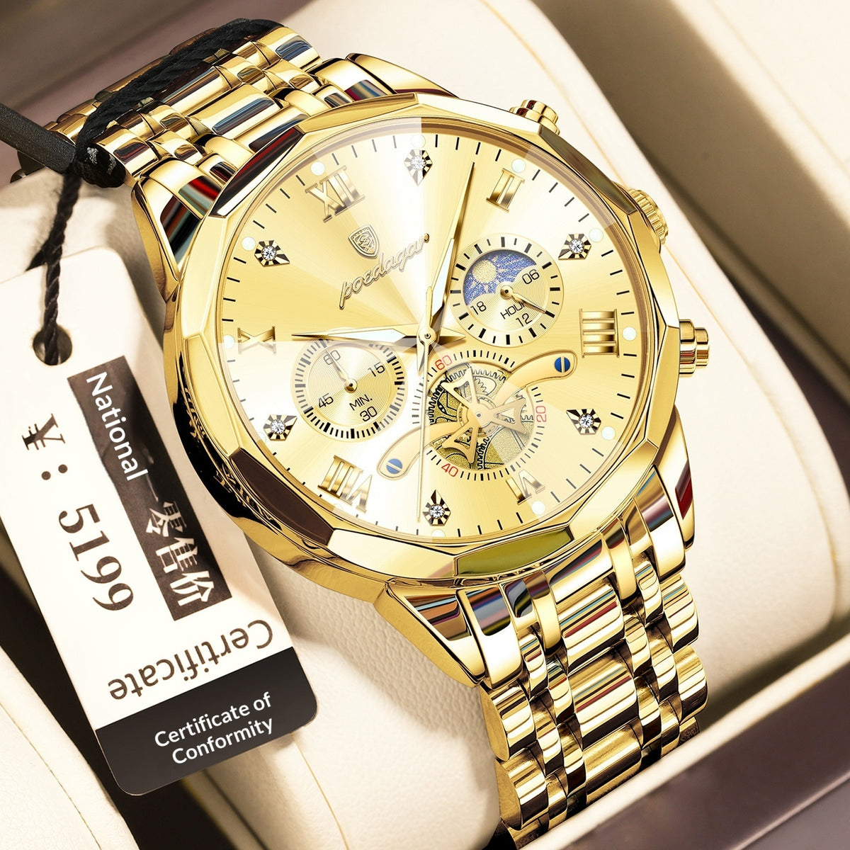 Waterproof Multifunctional Quartz Watch For Men