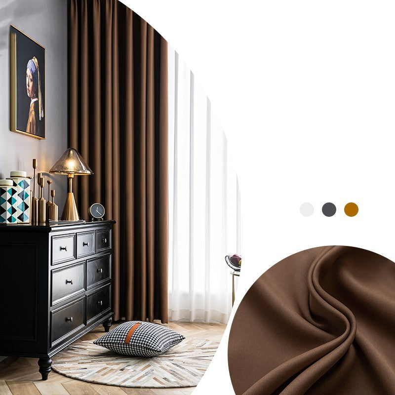 Full Shading Thickened Curtain Sunscreen Heat Insulation Anti UV Modern Simple