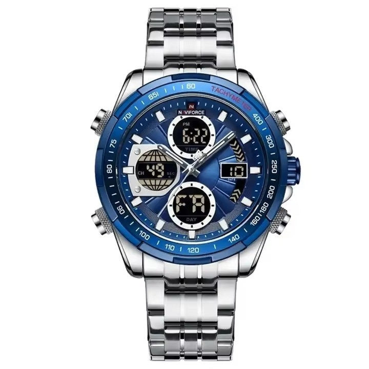 Men's Stainless Steel Strap Multi-function Watch