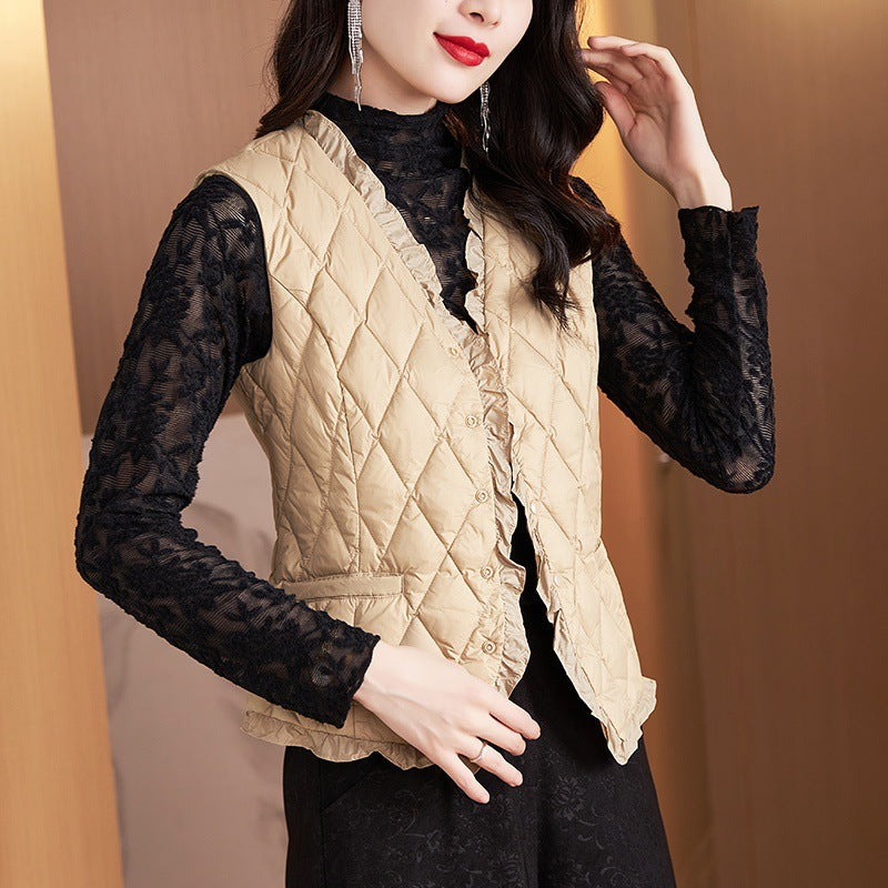 Coat Cotton-padded Jacket Vest For Women