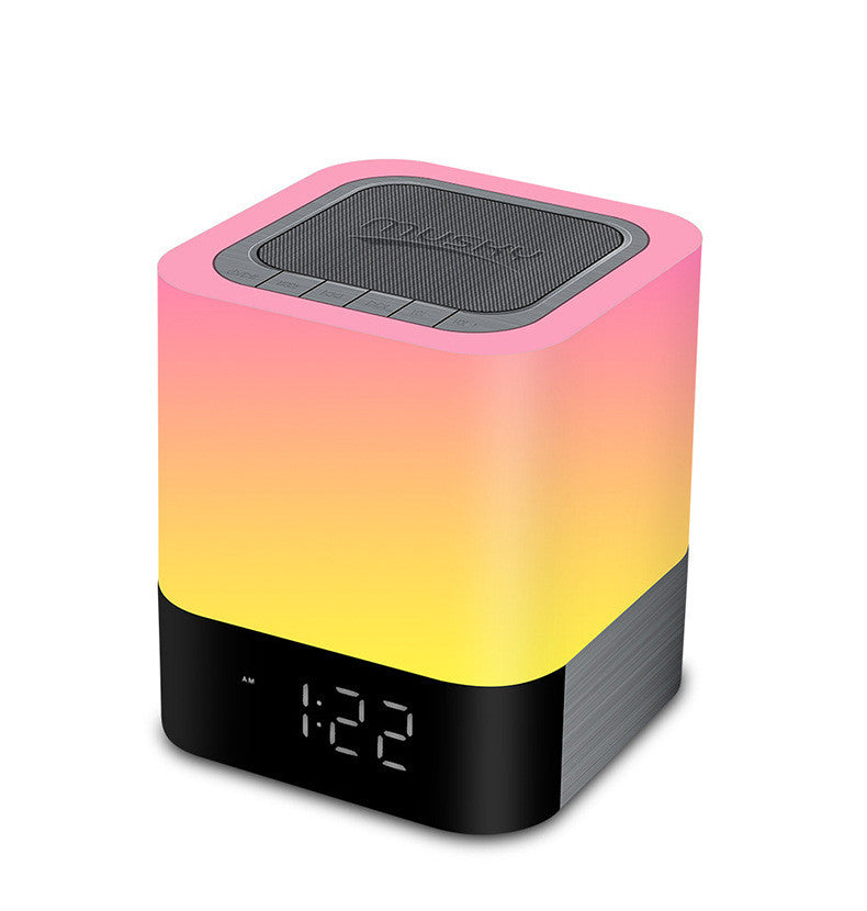 Bluetooth Speaker with LED Night Light - Alarm Clock & USB Charging