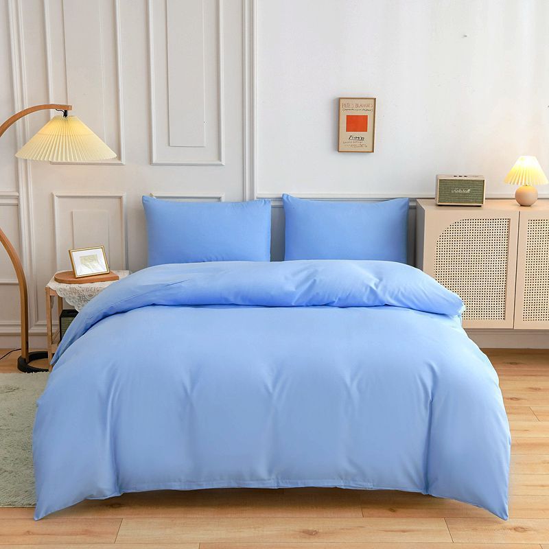Pure Color Double-sided Four-piece Bedding Set