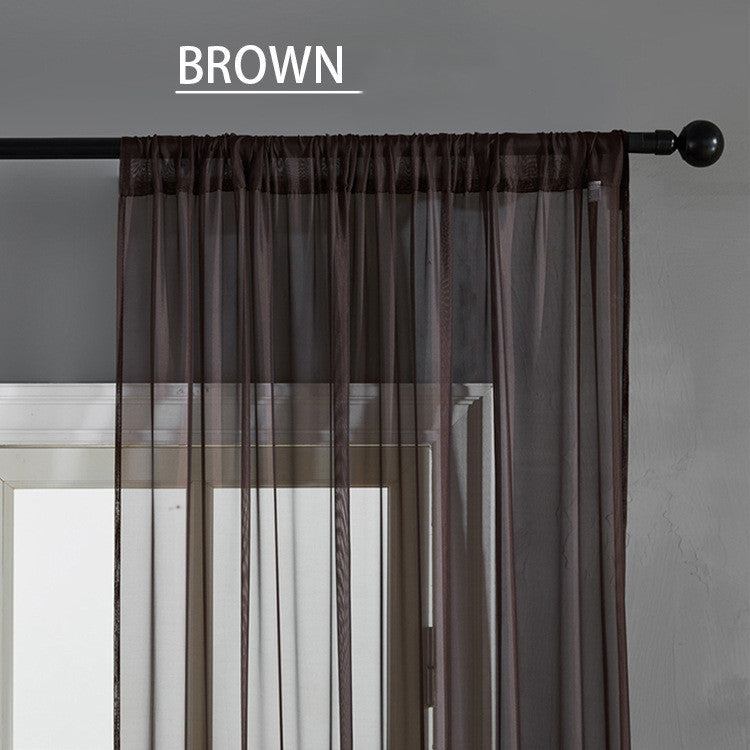 Factory Direct Sales Finished Window Screen Curtain Terylene Solid Color Window Screen Hot-selling