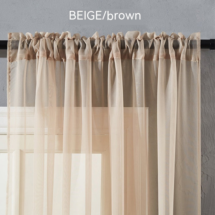 Factory Direct Sales Finished Window Screen Curtain Terylene Solid Color Window Screen Hot-selling
