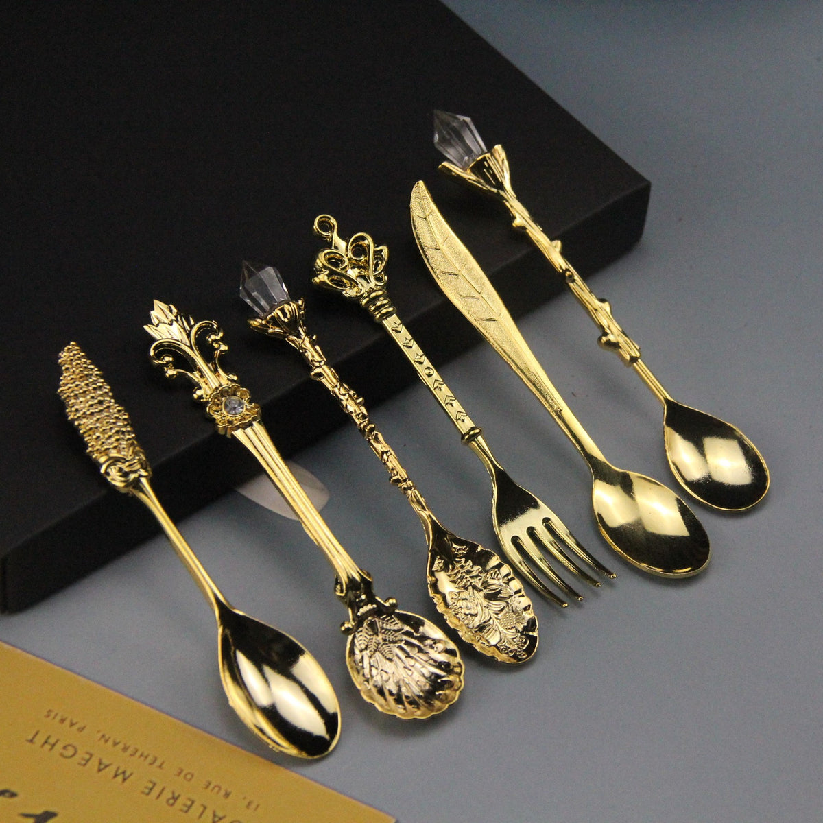 Retro Court Coffee Spoon 6 PCs Suit Jam Spoon Dessert Spoon