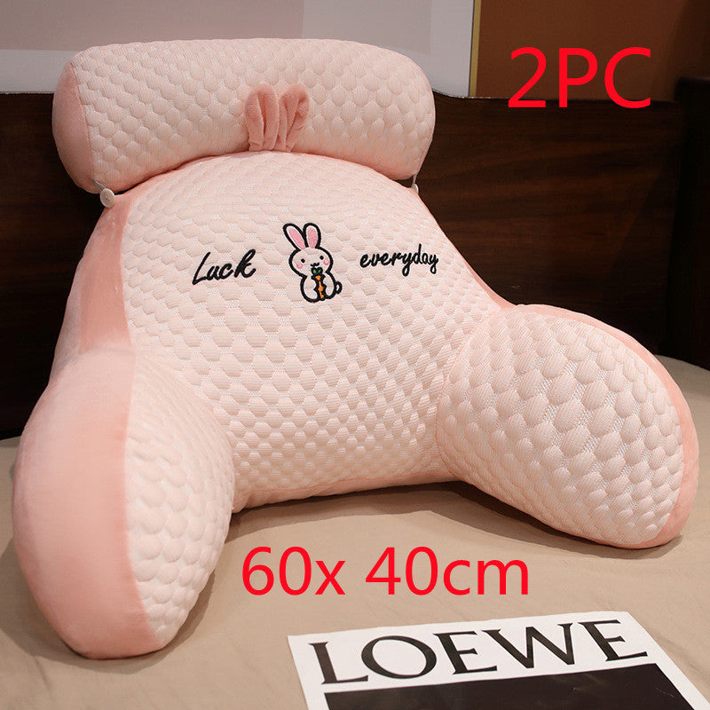 Sofa Fluffy Cushion Luncheon Pillow Triangle Reading Cushion Bedside Soft Large Backrest Lumbar Cushion Office Chair Cushion