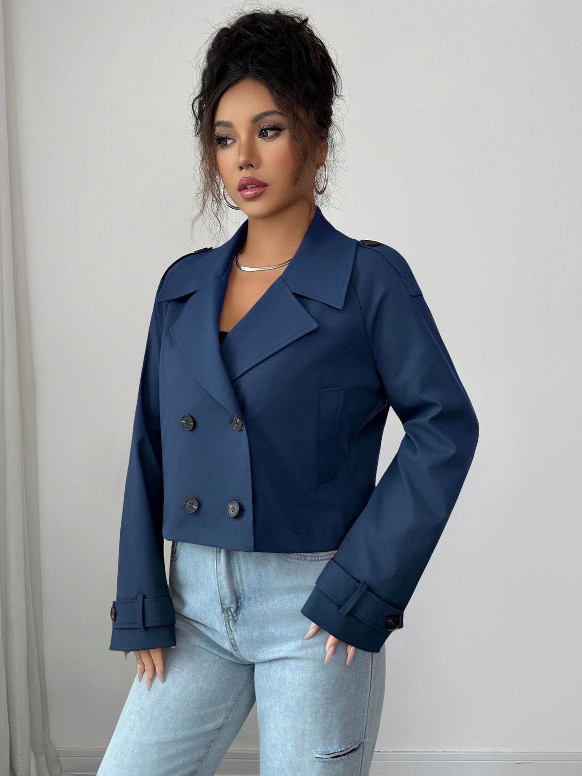 Casual Minimalist Long Sleeve Jacket Vest Coat Women