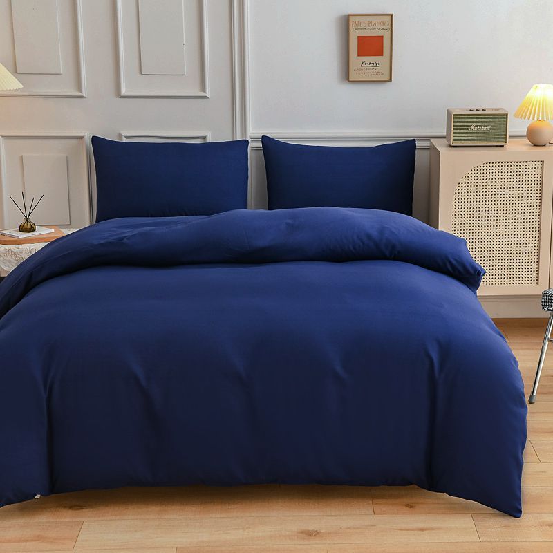 Pure Color Double-sided Four-piece Bedding Set