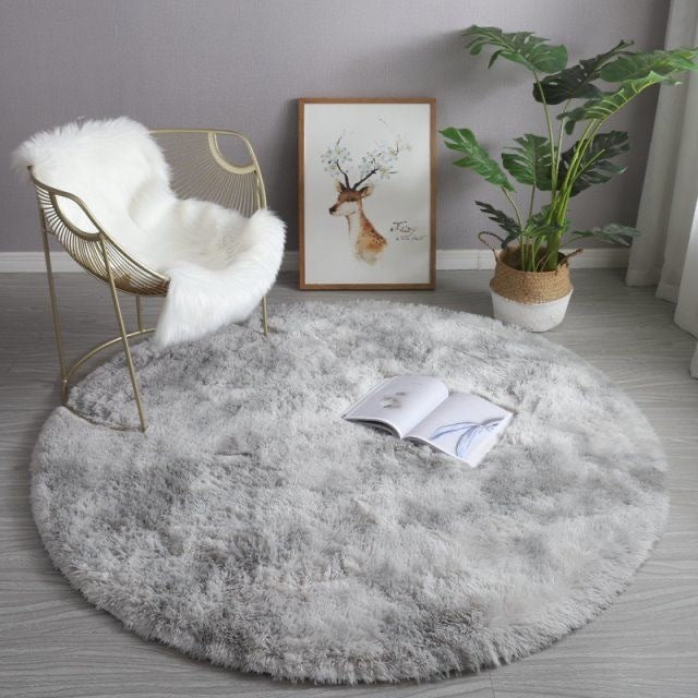 Fluffy Round Plush Rug – Super Soft Thick Carpet