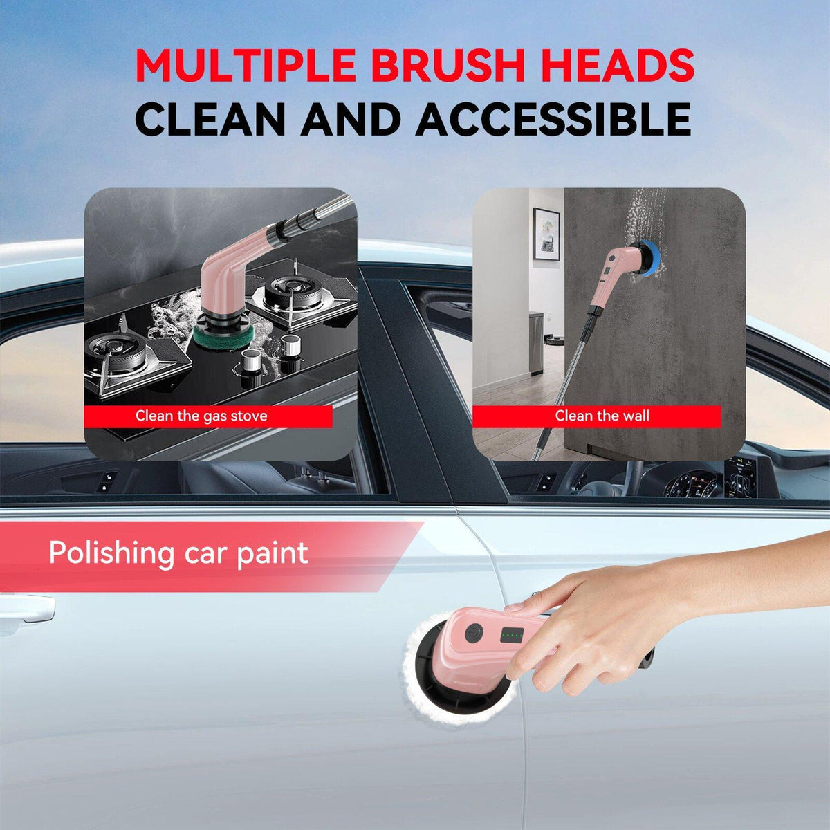Cordless Electric Cleaning Brush for Kitchen and Home