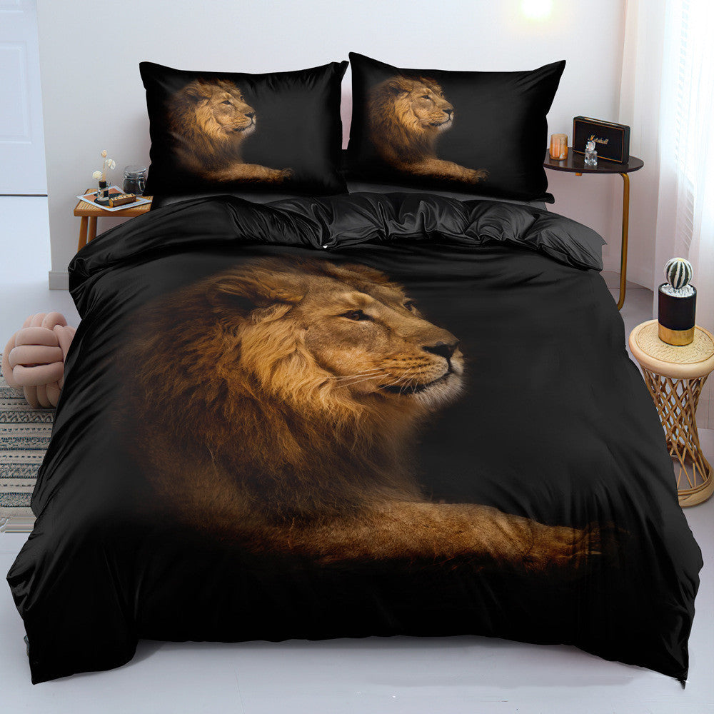 New Digital Lion Bedding Set