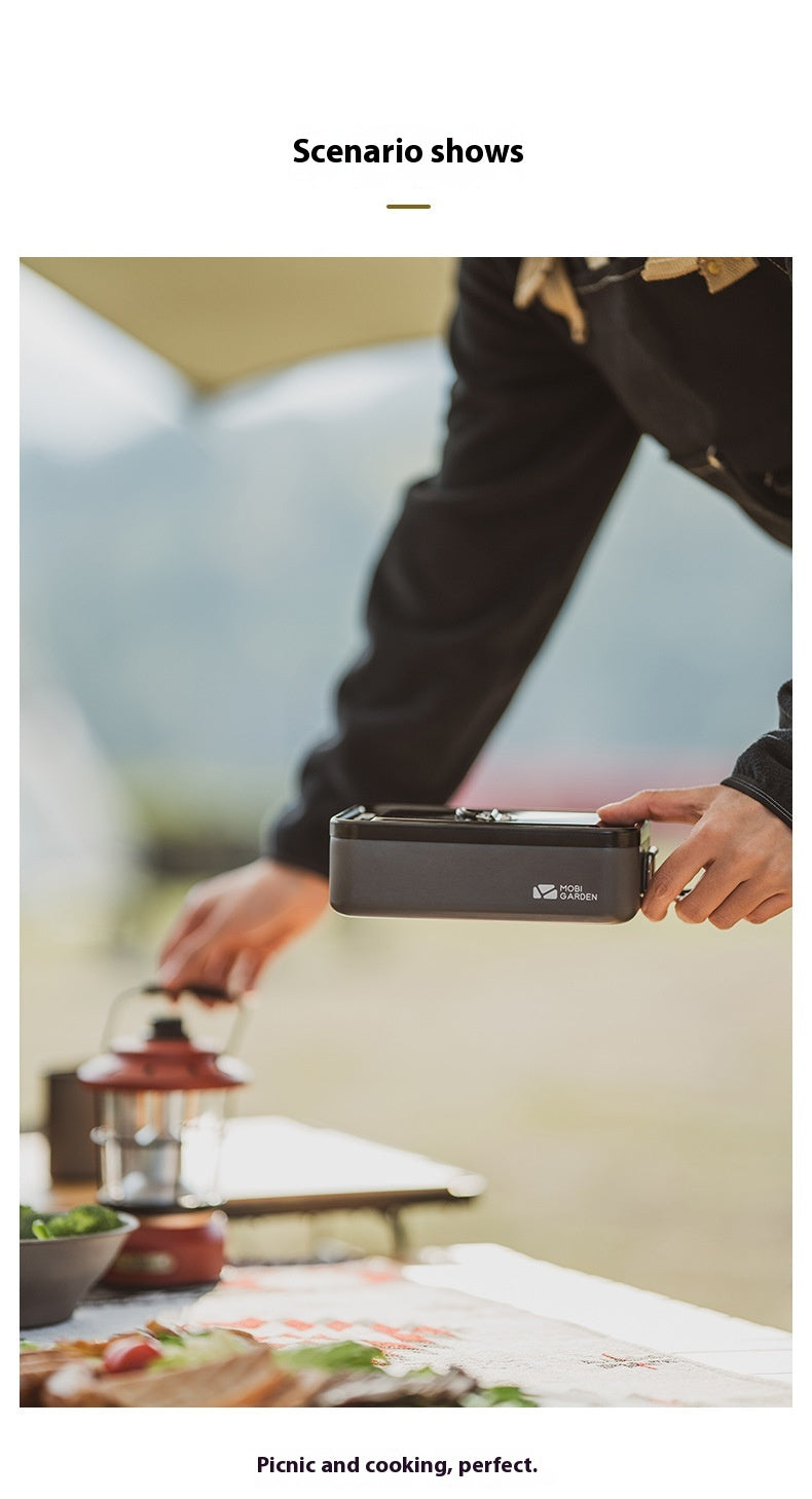 Aluminum Alloy Single Lunch Box Outdoor Camping Lunch Box