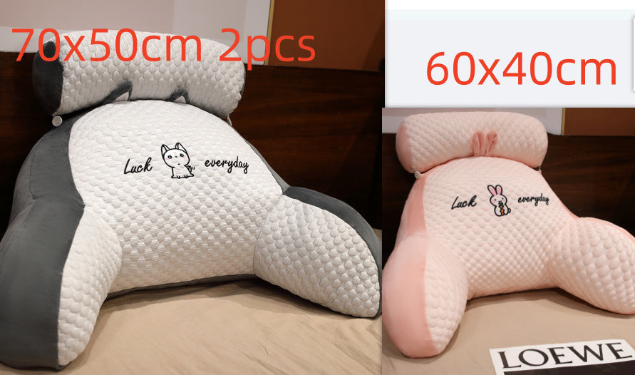 Sofa Fluffy Cushion Luncheon Pillow Triangle Reading Cushion Bedside Soft Large Backrest Lumbar Cushion Office Chair Cushion