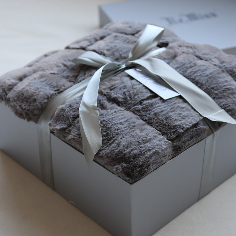 Thickened Double Layer Rabbit Hair Blanket Gift Box