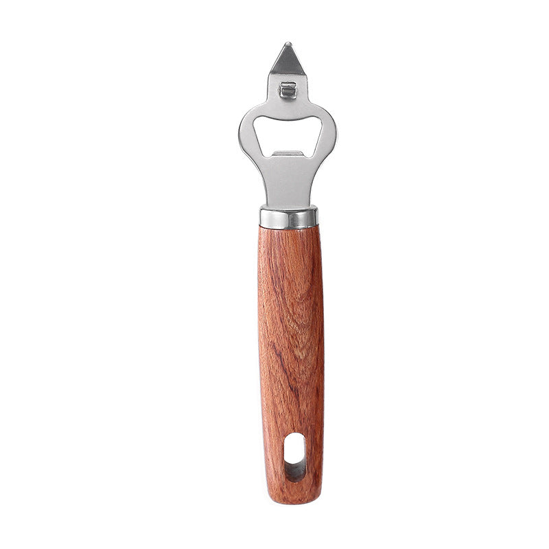 Kitchen Gadget Set Rosewood Bottle Opener Egg Beater Peeler Pizza Shovel Knife Corset Stainless Steel Suit