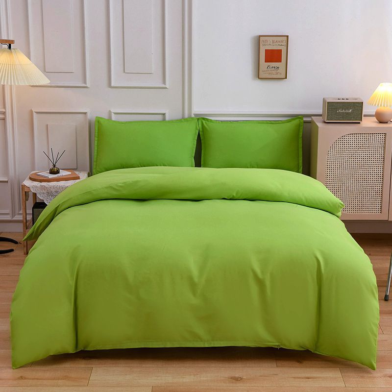 Pure Color Double-sided Four-piece Bedding Set