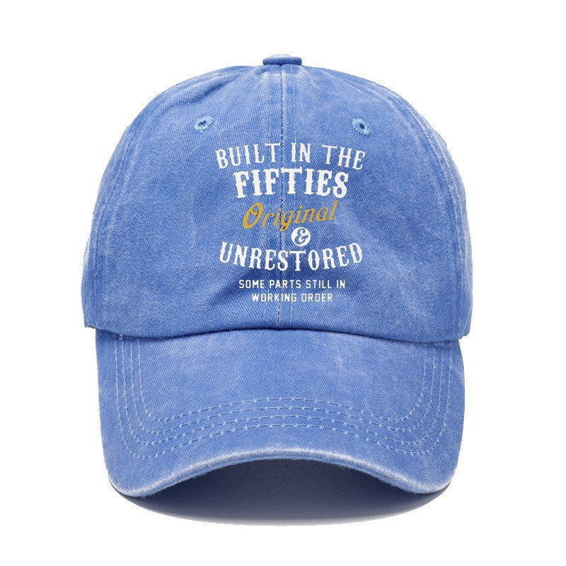 Washed Cotton Printed Distressed Vintage Dad Men's Baseball Cap