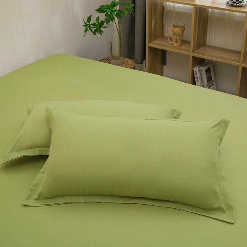 Pure Color Washed Cotton Pillowcase Single Pillowcase