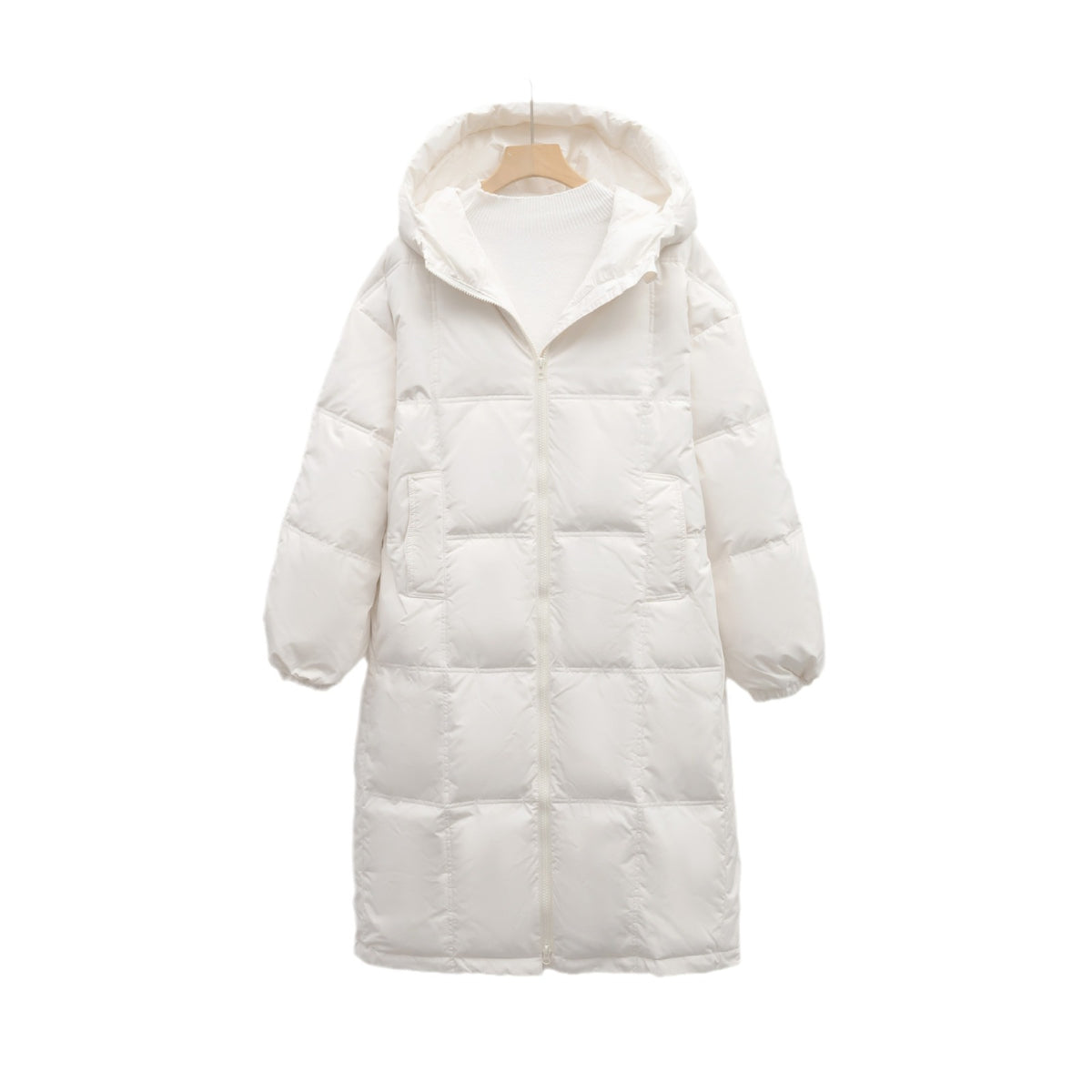 Thickened Loose Bread Jacket New Duck Down Winter Coat Extended Knee-length Down Jacket Women