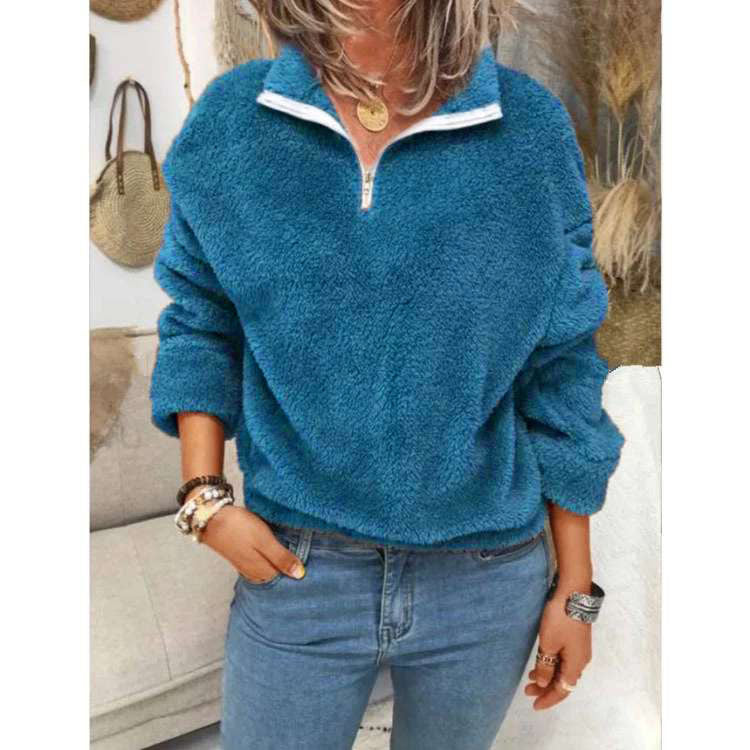 Women's New Style Coat And Sweater Women Plus Velvet Double-Sided Fleece Jacket Women