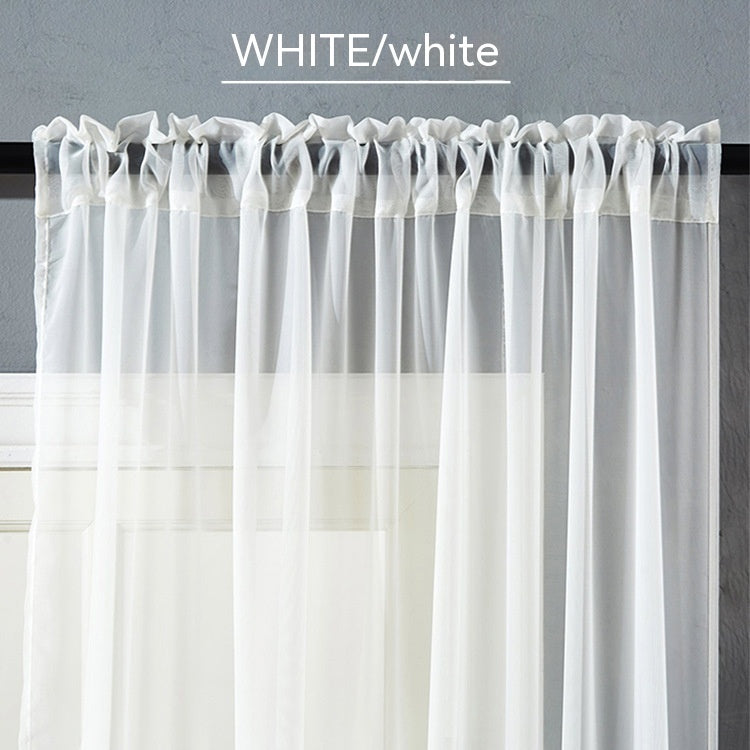 Factory Direct Sales Finished Window Screen Curtain Terylene Solid Color Window Screen Hot-selling